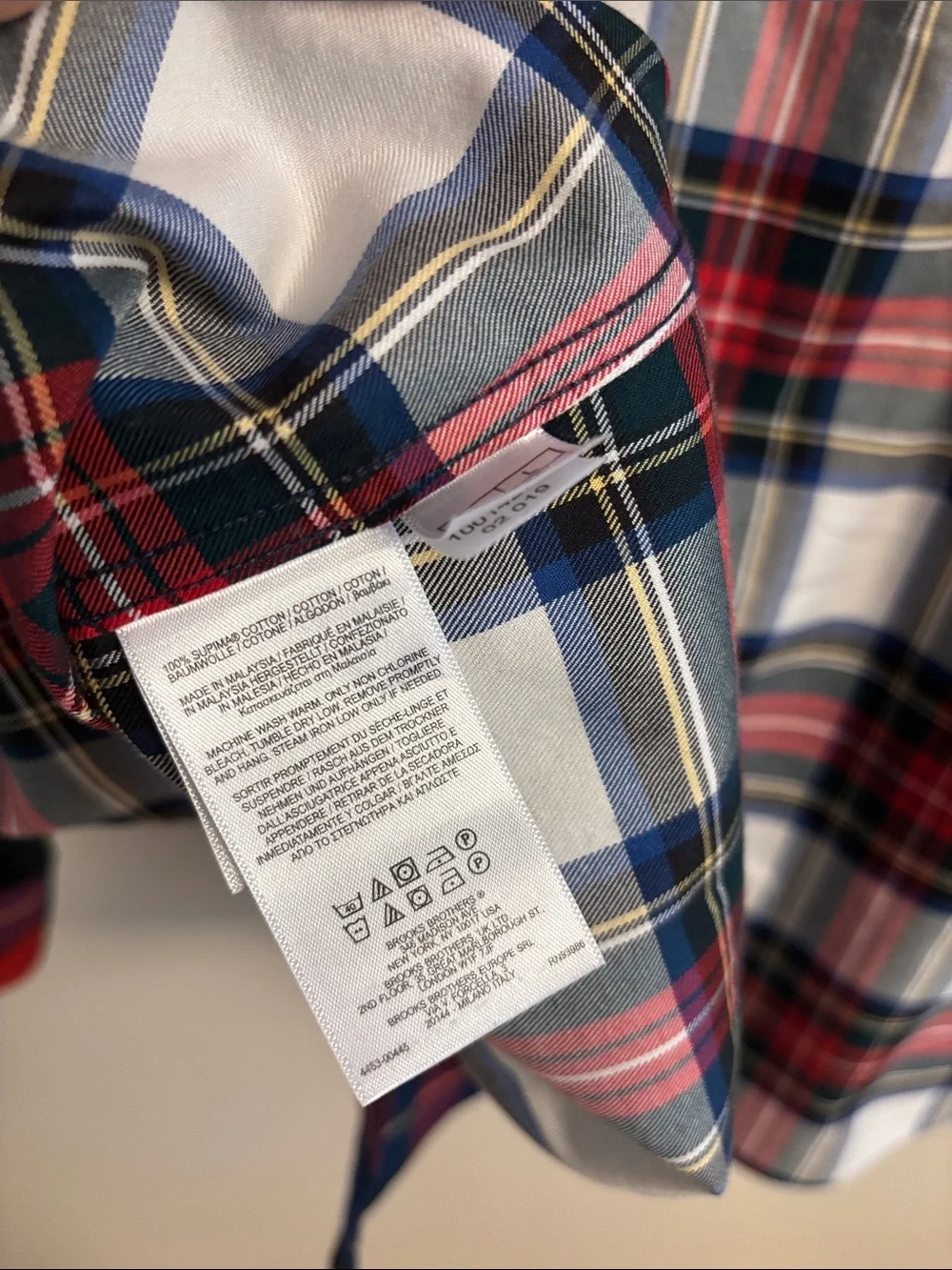 Brooks Brothers Multicolor Plaid Patchwork Button-Down Shirt - Picture 9 of 11